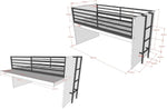 VIPACK - Lit Mi - Hauteur SAM (85) 90 X 200 cm Chêne