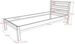 VIPACK - Lit PINO 90 x 200 cm Blanc