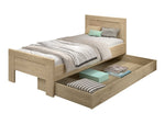 VIPACK - Lit SAM 90 X 200cm Chêne