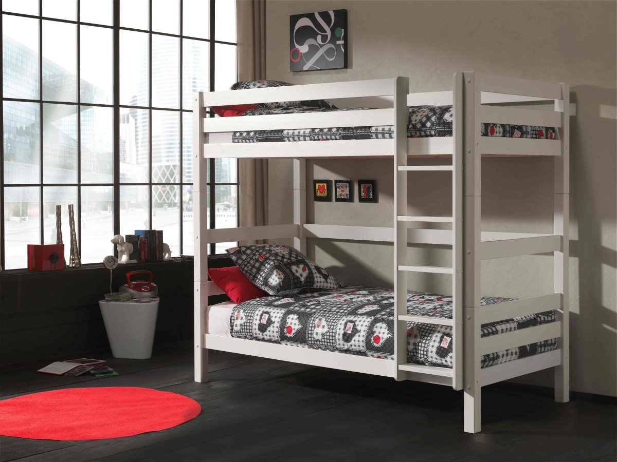 VIPACK - Lit Superposé (H 180cm) PINO 90 x 200 cm Blanc