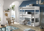 VIPACK - Lit Superposé Triple SCOTT 90x200cm Blanc