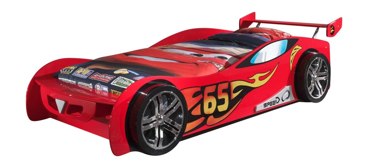 VIPACK - Lit Voiture LEMANS 90 X 200cm Rouge