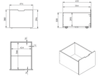 VIPACK - Lit Mi - Hauteur PINO (H 85cm) Avec Échelle 90 x 200 cm Gris