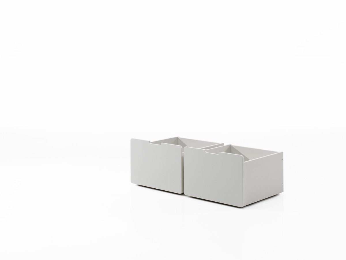 VIPACK - Lit Mi - Hauteur (H 85cm) PINO Avec Toboggan 90 x 200 cm Blanc