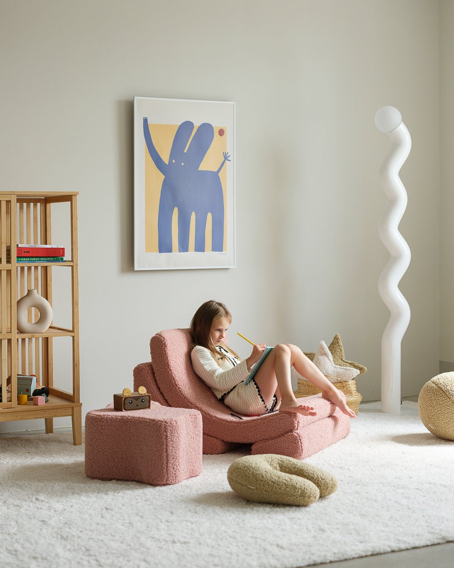 WIGIWAMA - Chaise Lune Molletonné - Rose Goyave