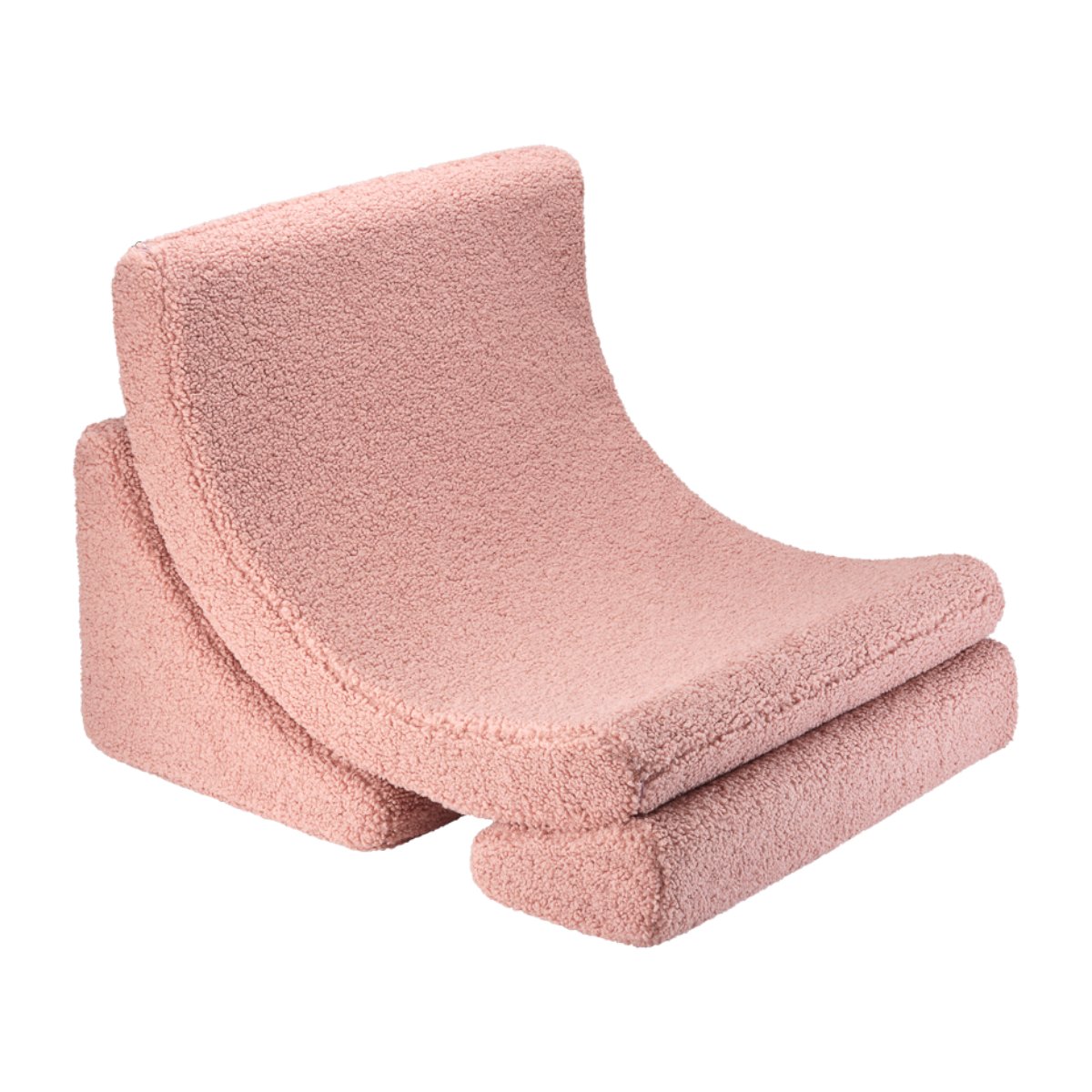 WIGIWAMA - Chaise Lune Molletonné - Rose Goyave