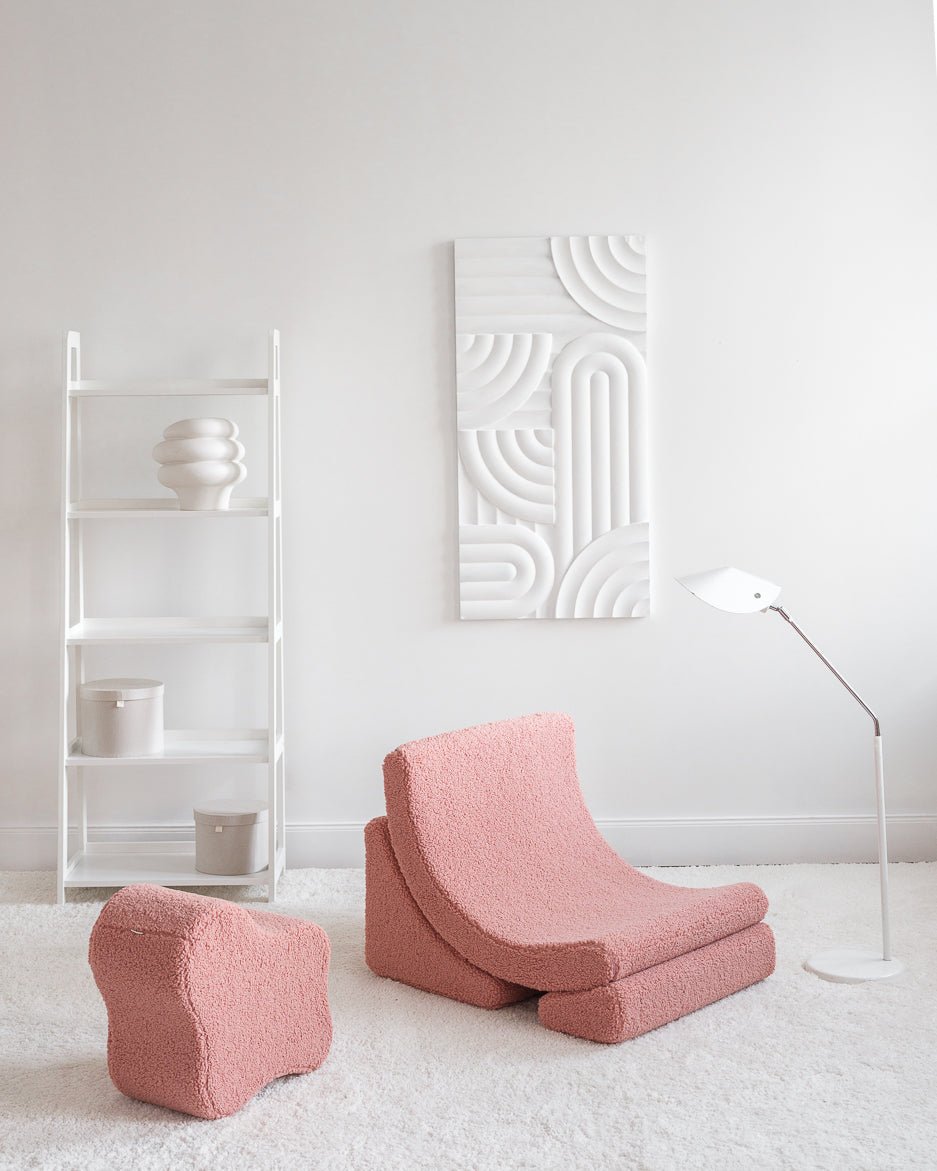 WIGIWAMA - Chaise Lune Molletonné - Rose Goyave