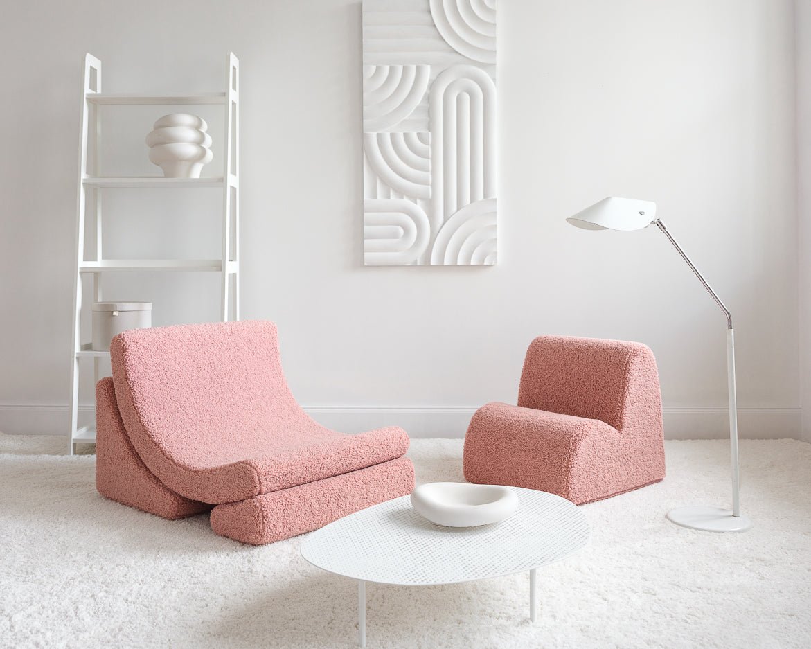WIGIWAMA - Chaise Nuage Molletonné - Rose Goyave