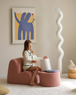 WIGIWAMA - Chaise Nuage Molletonné - Rose Goyave