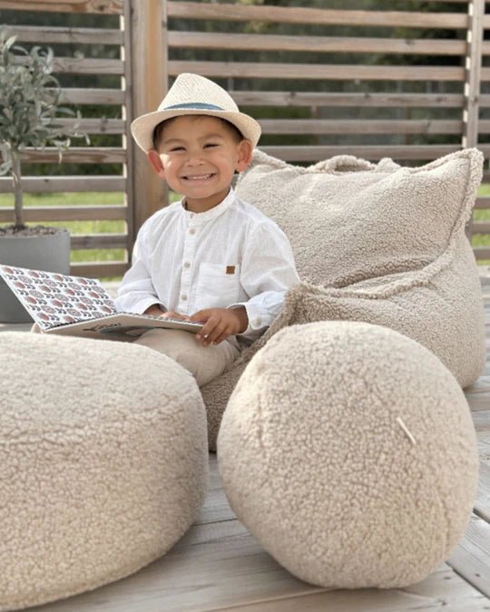 WIGIWAMA - Coussin Boule Molletonné - Biscuit