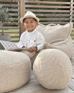 WIGIWAMA - Coussin Boule Molletonné - Biscuit