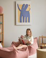 WIGIWAMA - Fauteuil Pouf Molletonné - Rose Goyave