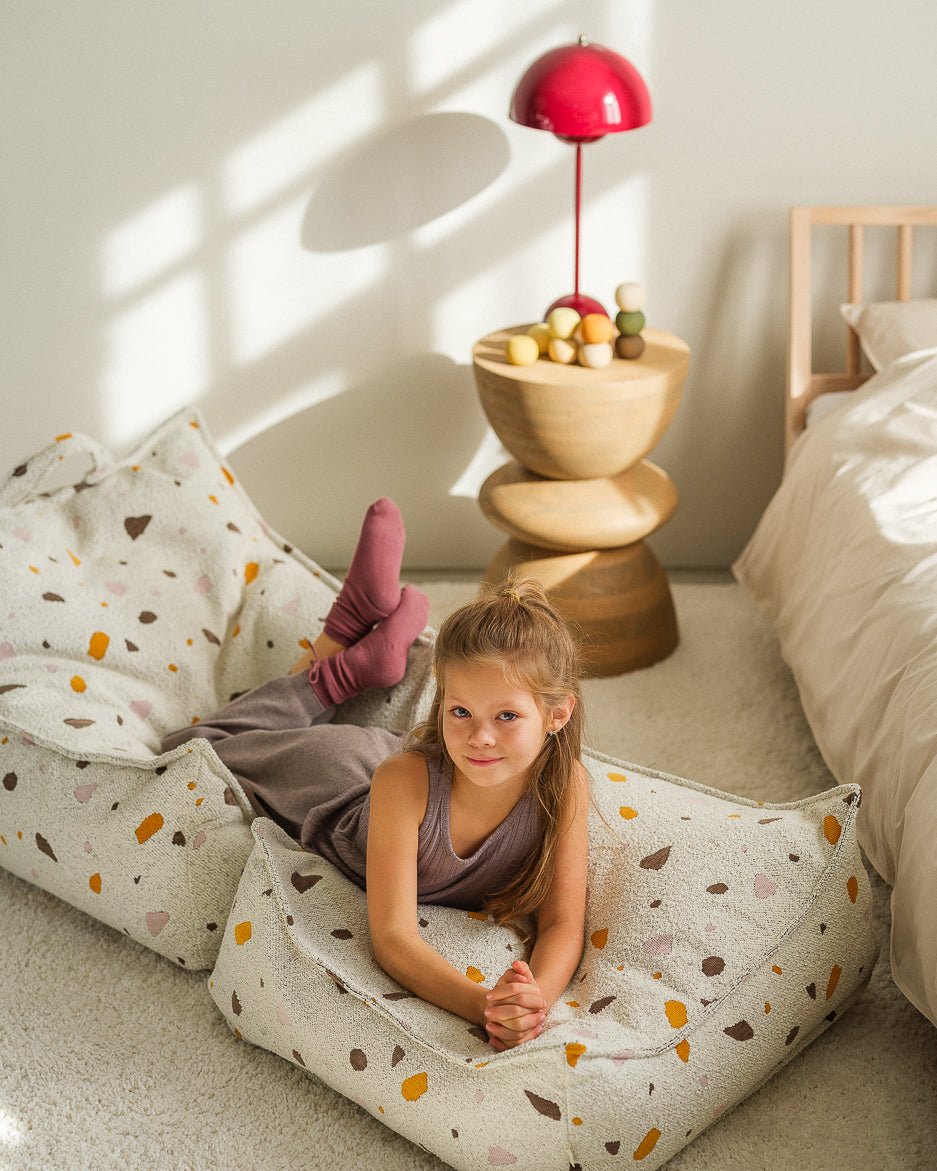WIGIWAMA - Fauteuil Pouf Terrazzo - Marbre