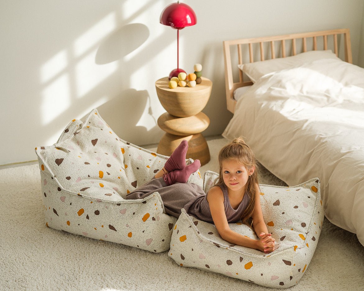WIGIWAMA - Fauteuil Pouf Terrazzo - Marbre