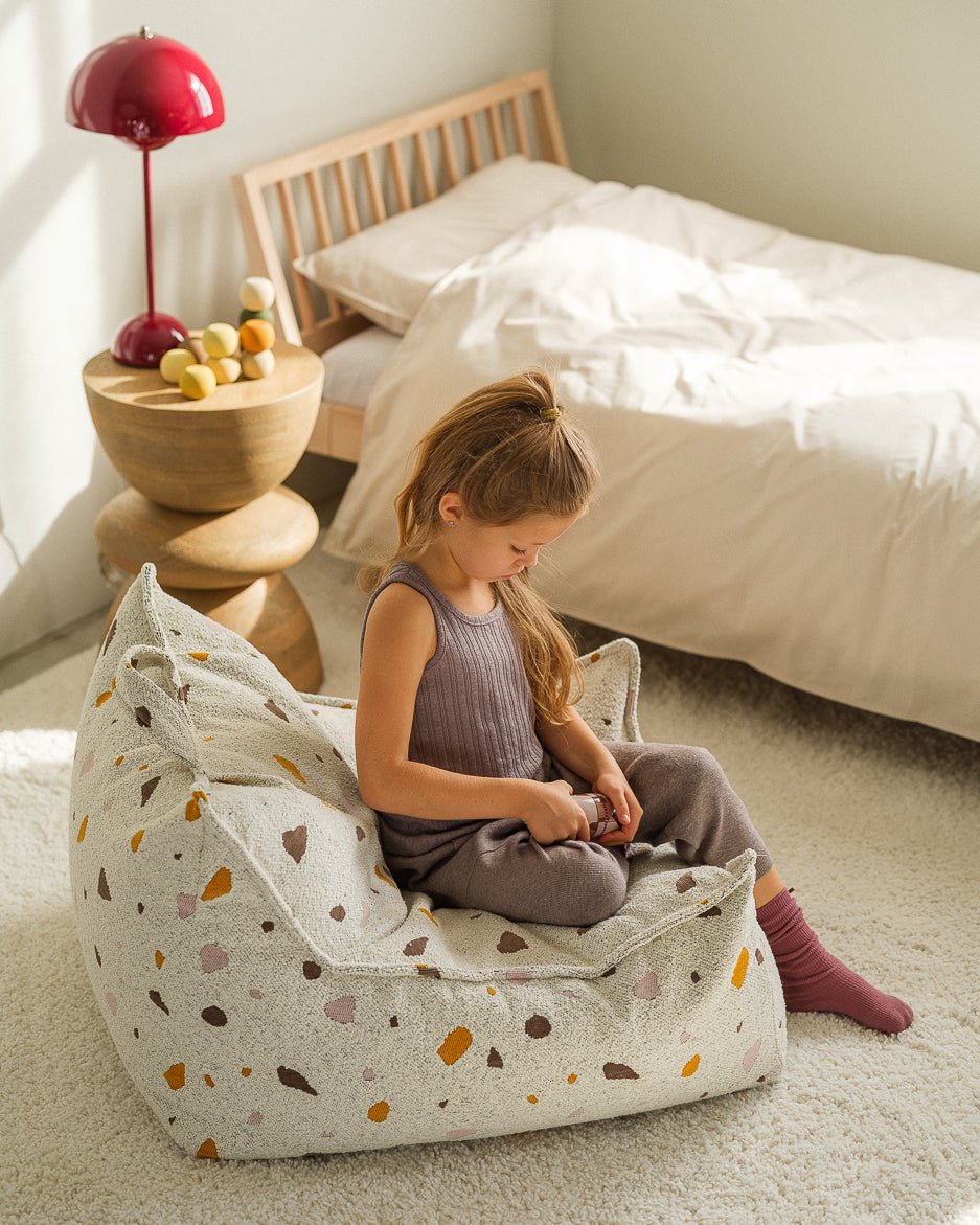 WIGIWAMA - Fauteuil Pouf Terrazzo - Marbre