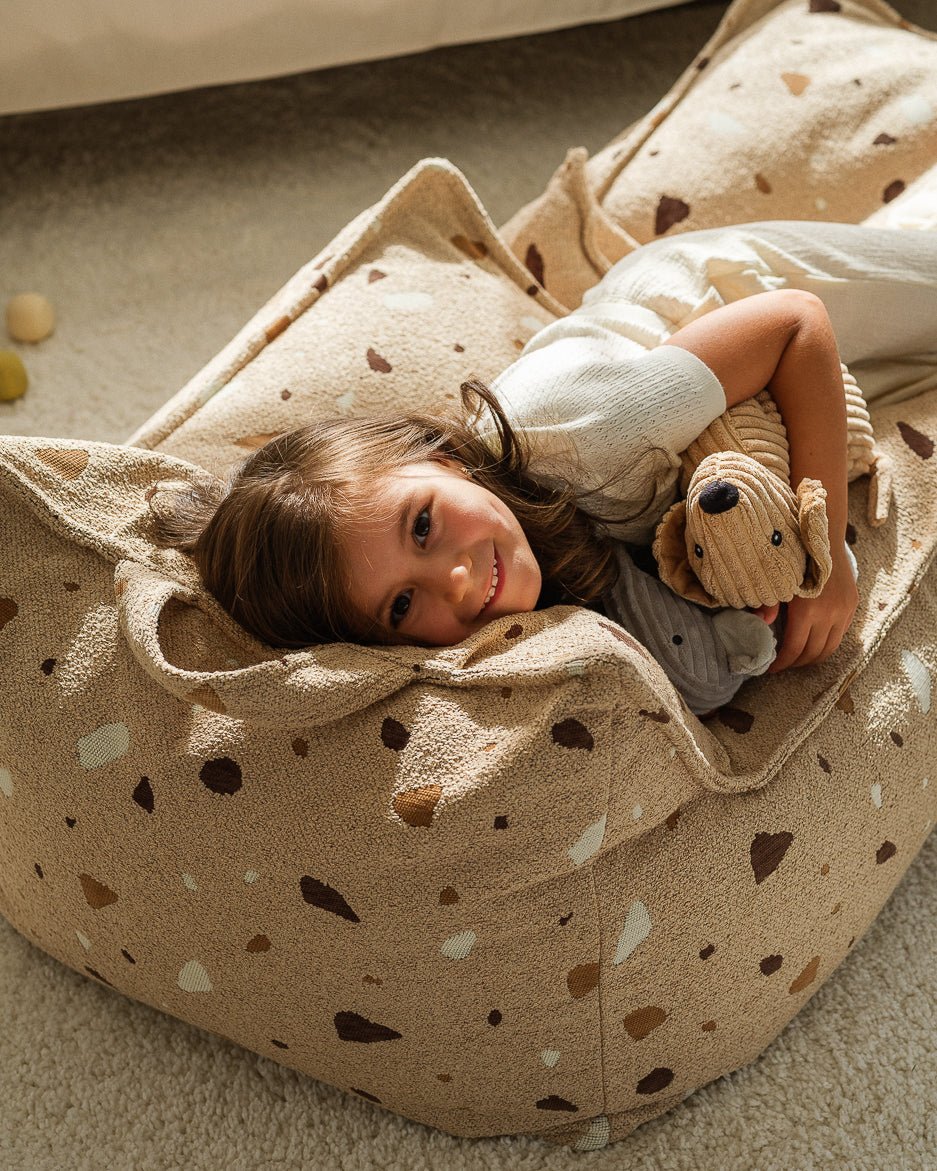 WIGIWAMA - Fauteuil Pouf Terrazzo - Sable
