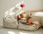 WIGIWAMA - Pouf Carré Terrazzo - Marbre