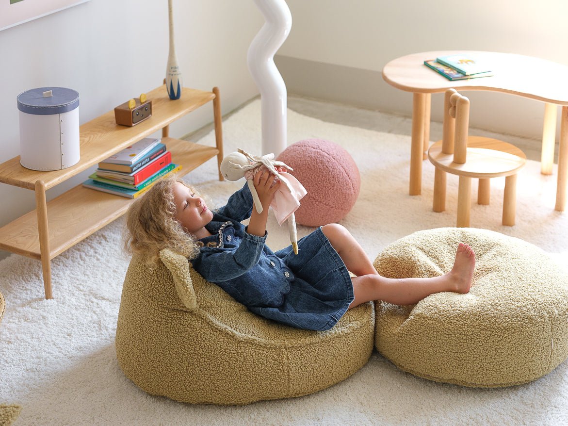 WIGIWAMA - Pouf Ours Molletonné - Matcha