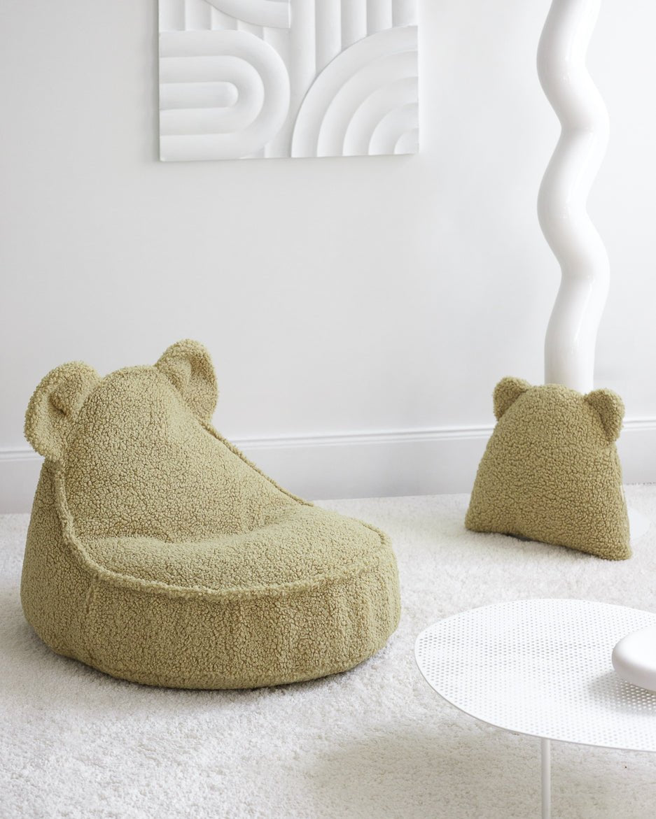 WIGIWAMA - Pouf Ours Molletonné - Matcha