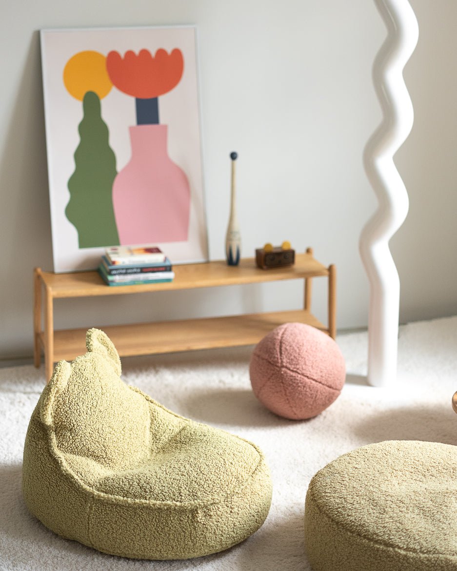 WIGIWAMA - Pouf Ours Molletonné - Matcha
