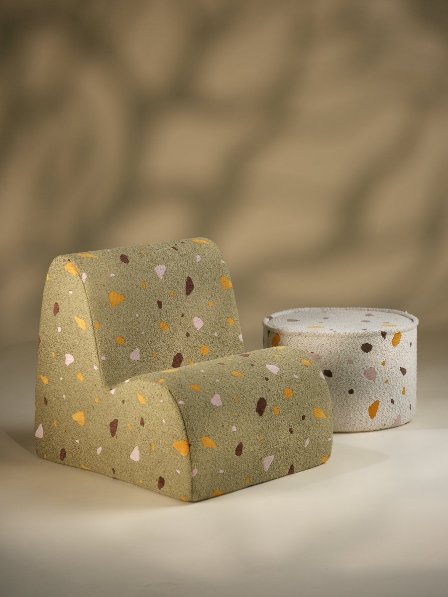 WIGIWAMA - Pouf Terrazzo - Marbre