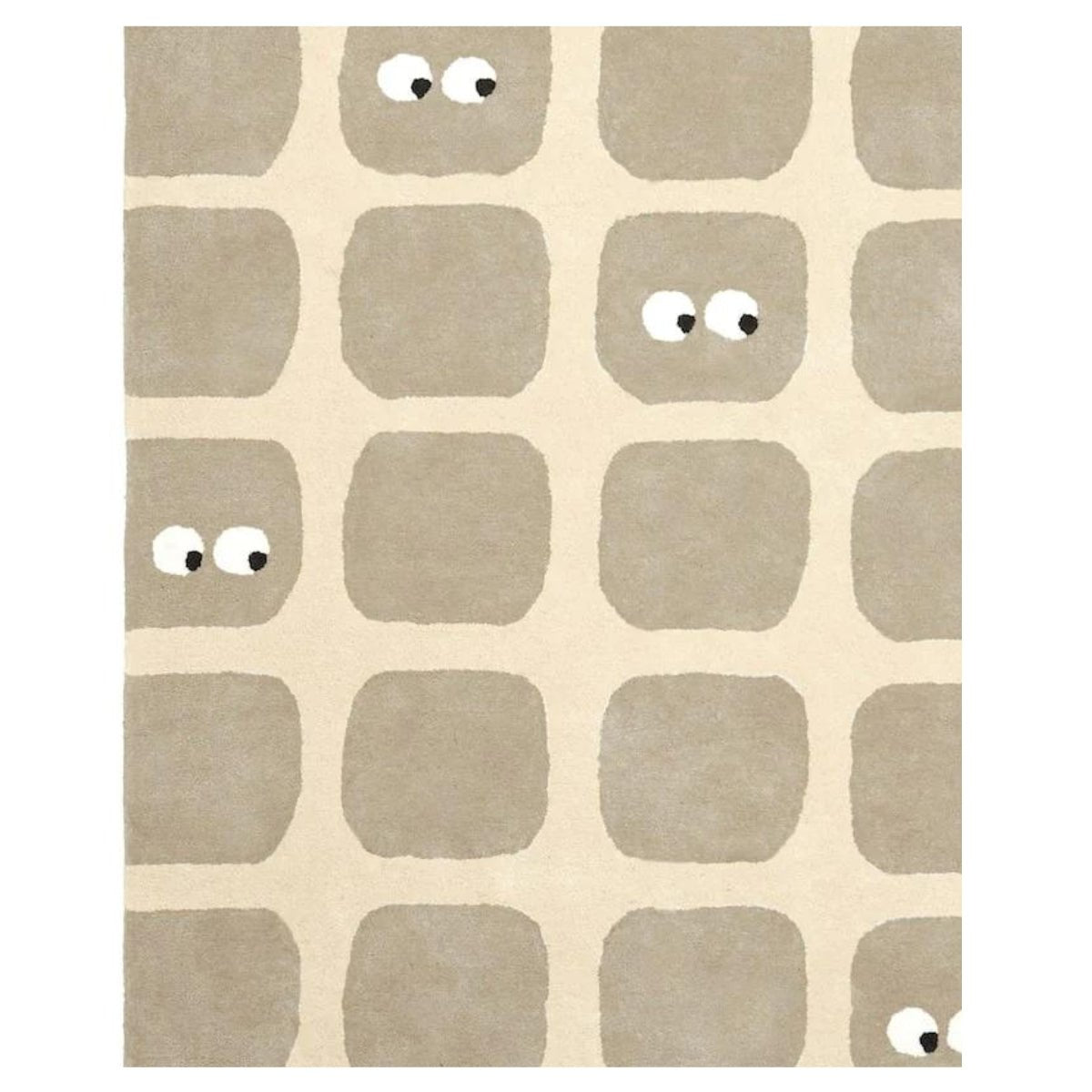 BLEUU - STUDIO - Tapis Enfant Bidules Beige 120 x 170 Cm