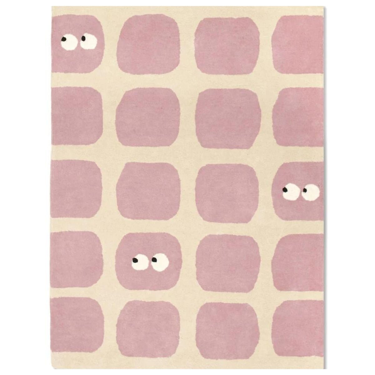 BLEUU - STUDIO - Tapis Enfant Bidules Rose 100 x 130 Cm