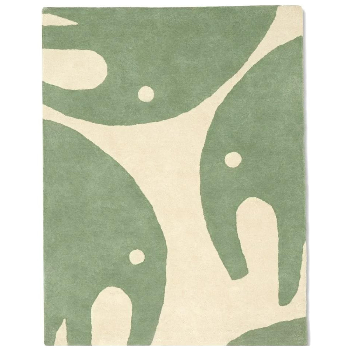BLEUU - STUDIO - Tapis Enfant Elephant Vert 120 x 170 Cm