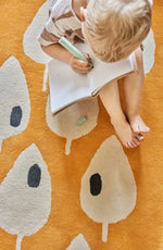 BLEUU - STUDIO - Tapis Enfant Forêt Abricot 100 x 130 Cm