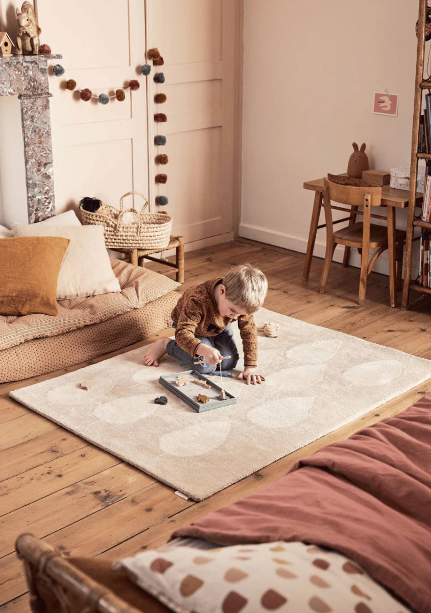 BLEUU - STUDIO - Tapis Enfant Forêt Beige 120 x 170 Cm