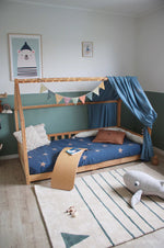 BLEUU - STUDIO - Tapis Enfant Marin Kaki 100 x 130 Cm