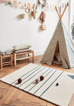 BLEUU - STUDIO - Tapis Enfant Marin Kaki 120 x 170 Cm