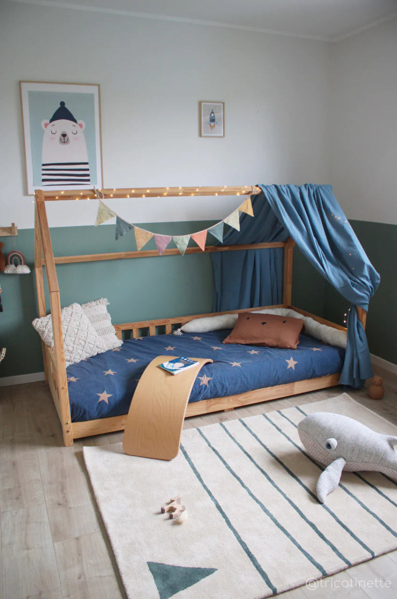 BLEUU - STUDIO - Tapis Enfant Marin Kaki 120 x 170 Cm