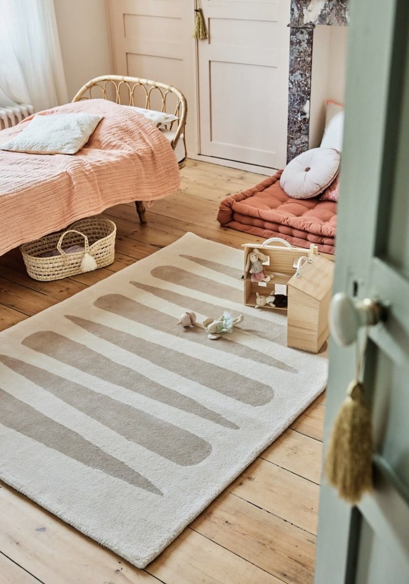 BLEUU - STUDIO - Tapis Enfant Mikado Beige 120 x 170 Cm