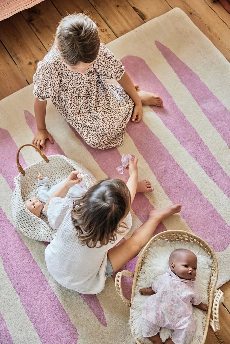 BLEUU - STUDIO - Tapis Enfant Mikado Rose 100 x 130 Cm