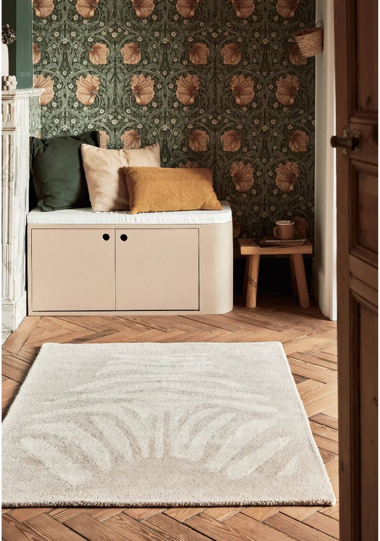 BLEUU - STUDIO - Tapis Enfant Zebre Beige 100 x 130 Cm