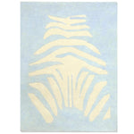 BLEUU - STUDIO - Tapis Enfant Zebre Bleu 100 x 130 Cm