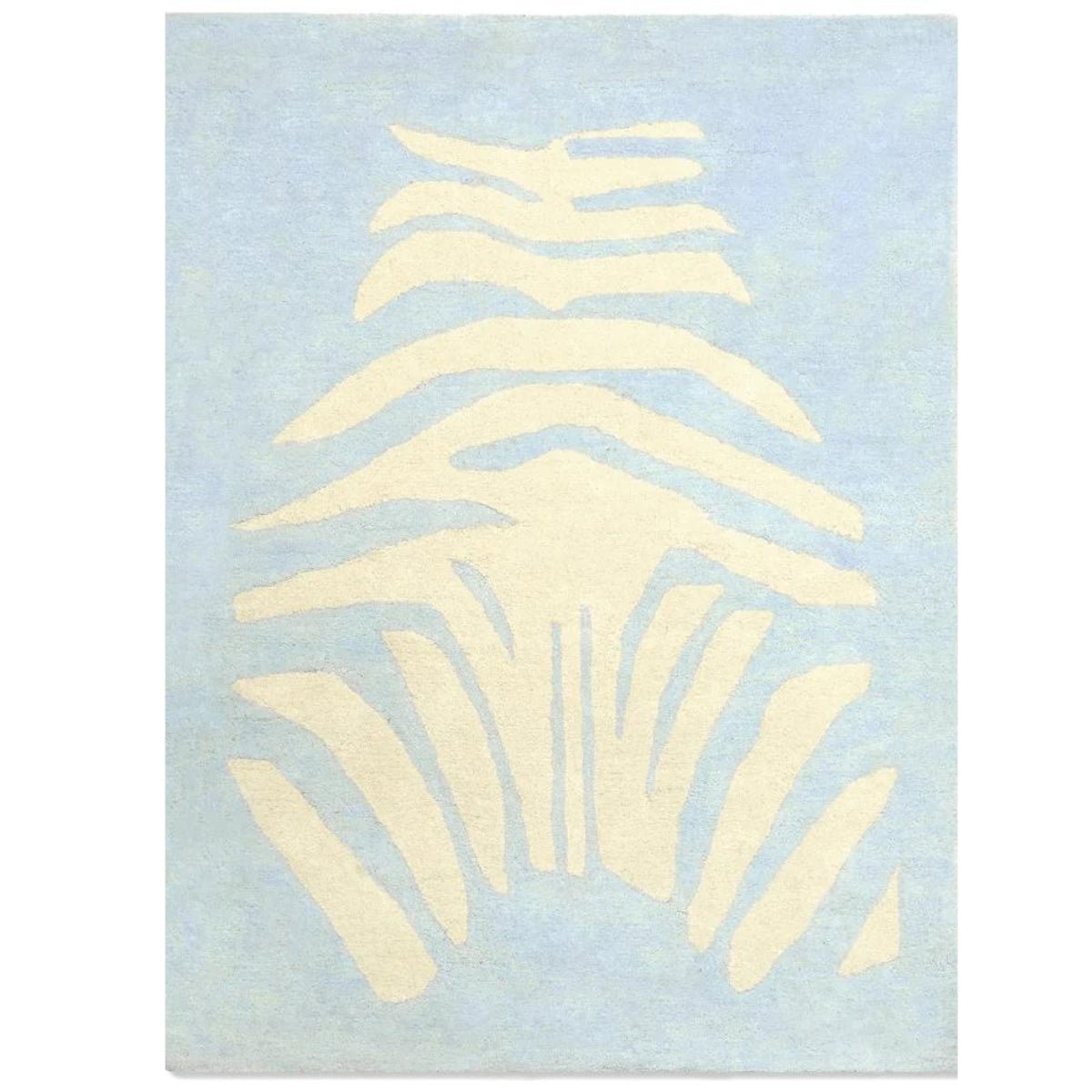 BLEUU - STUDIO - Tapis Enfant Zebre Bleu 100 x 130 Cm