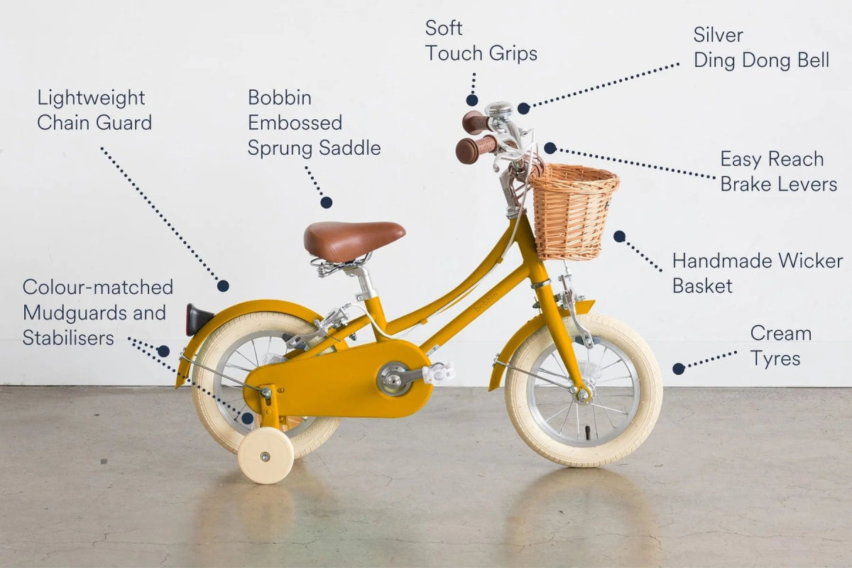 BOBBIN BIKES - Vélo Enfant Gingersnap 12" - Jaune