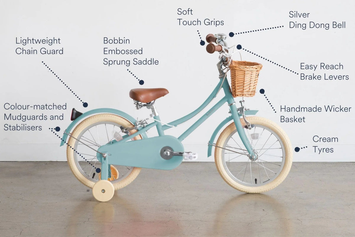 BOBBIN BIKES - Vélo Enfant Gingersnap 16" - Bleu Ciel
