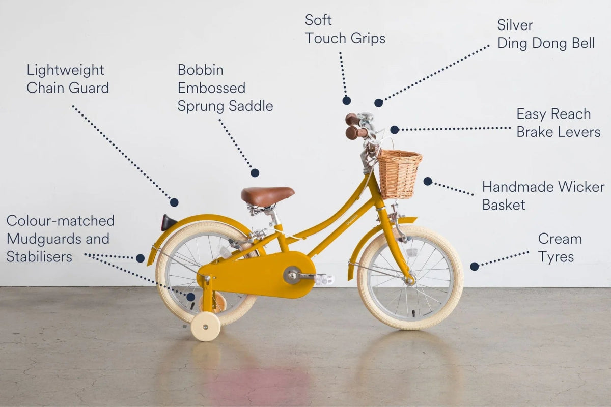 BOBBIN BIKES - Vélo Enfant Gingersnap 16" - Jaune