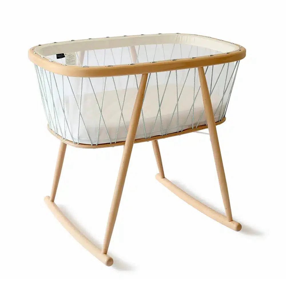 CHARLIE CRANE - Berceau KUMI / Cocon Mesh / Lacets Lichen / Matelas coco naturel