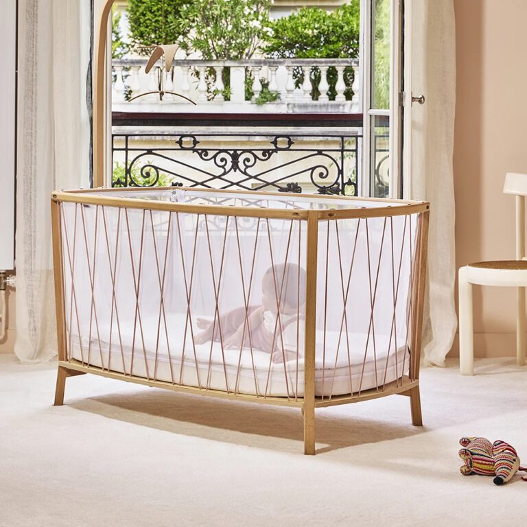 CHARLIE CRANE - Lit KIMI 120 Avec Matelas Coco Naturel + Surmatelas + Lacets Bois De Rose