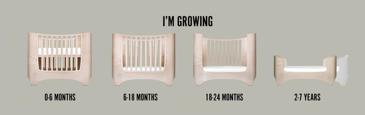 LEANDER - Lit Bébé - Junior Évolutif, Classic, Cérusé