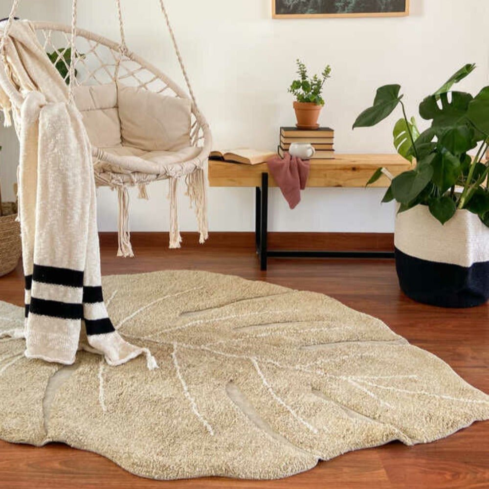 LORENA CANALS - Tapis Lavable Monstera Olive 120 X 180 Cm