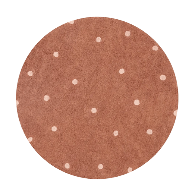 LORENA CANALS - Tapis Lavable Rond Dot Chestnut
