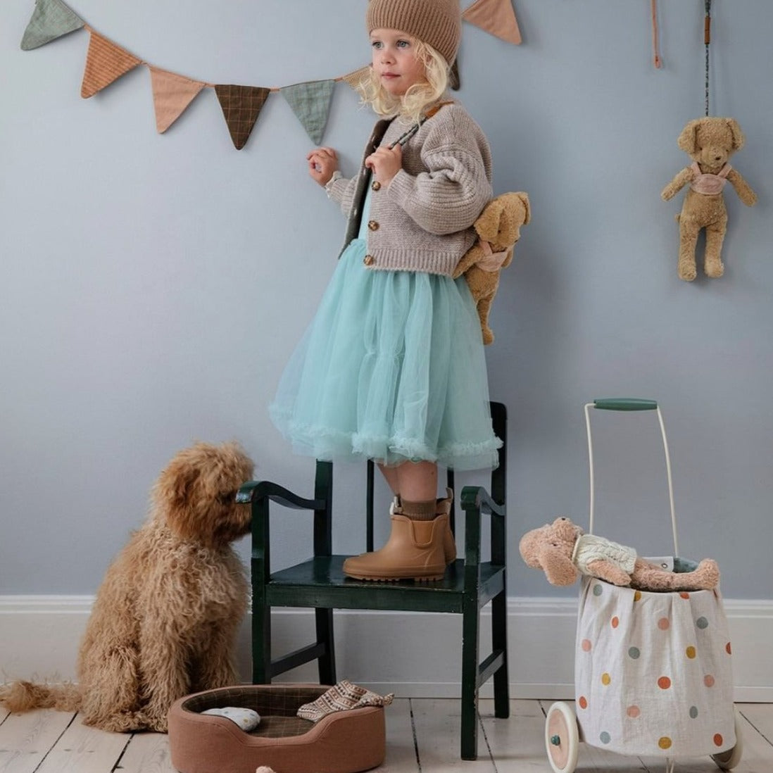 MAILEG - Robe De Princesse En Tulle - Menthe