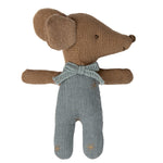 MAILEG - Souris Bébé "Sleepy Wakey" Dans Sa Boîte - Bleu