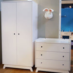 MATHY BY BOLS - Armoire 2 Portes MADAVIN (Coloris au Choix)