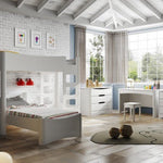 MATHY BY BOLS - Bureau 1 Tiroir FUSION Profiles Blanc